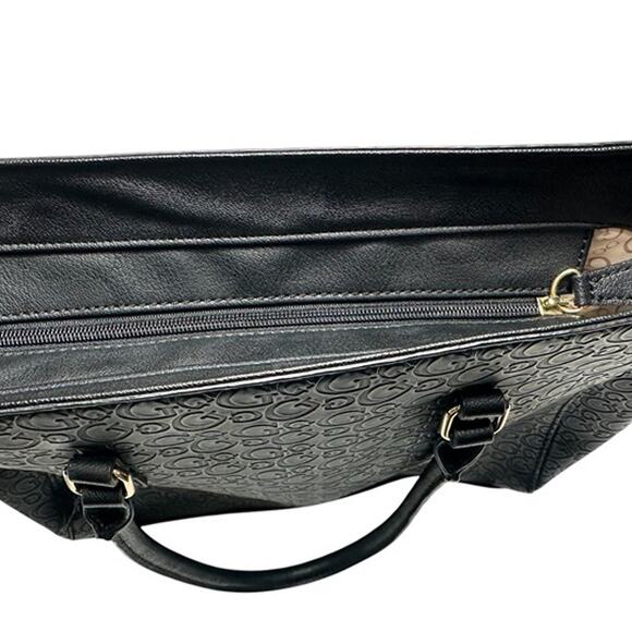 GUESS Factory Desire Logo-Embossed Carryall Black Bag - Picture 3 of 6